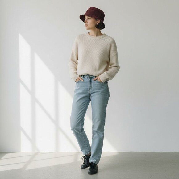 C & C Corduroy burgundy bucket hat - Picture 3 of 8